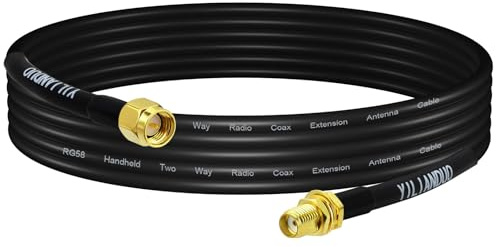 YILIANDUO Câble d'extension d'antenne SMA mâle à femelle 5m RG58 50 Ohm | Câble coaxial à faible perte, adapté à l'antenne d'équipement SDR, radio amateur, antenne WiFi 3G 4G LTE, ADS-B, GPS