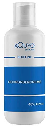 Blueline Schrundencreme 40% Urea, Fußcreme zum Hornhaut entfernen (500ml) | Creme für rissige Fersen und Füße, zur Behandlung von Schrunden an Händen, Ellenbogen oder Füßen