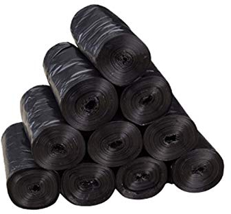 LKJHG Sac à ordures de 15 litres/Sac à ordures ménagères Quotidien Noir, matière compostable pour déchets biologiques/Alimentaires ou Poubelle Ordinaire (500 Sacs)