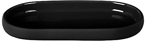 blomus Tablett SONO | Schwarz | 19L x 10B x 2H cm | Ablageschale aus Keramik | Badaccessoire | Seifenschale & Schmuckablage