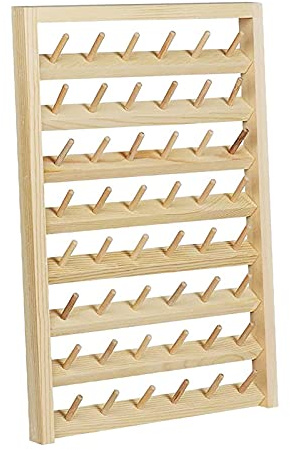 Colcolo Multi-Spool Sewing Thread Rack, Wall-Mounted Sewing Holder, Organizer Shelf for Mini Sewing, Quilting, Jewelry, Embroidery, 48 Spool