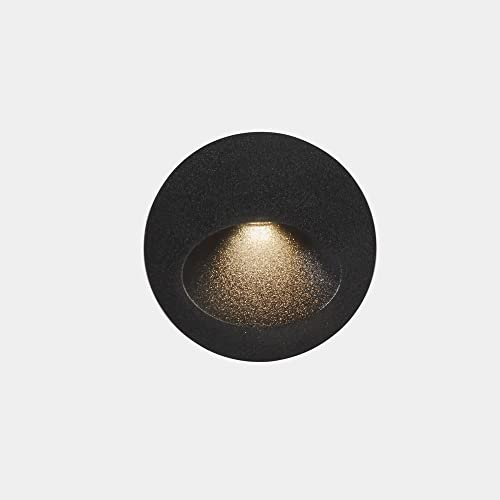 LEDS C4 Bat Round Oval Outdoor LED Wandeinbauleuchte Round Urban Grey IP65 2.2W 3000K