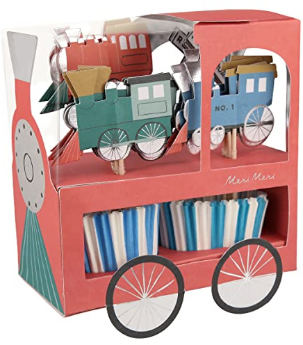Meri Meri Cupcake-Set (24 Stück), Einweg-Cupcake-Topper und passende Einlagen