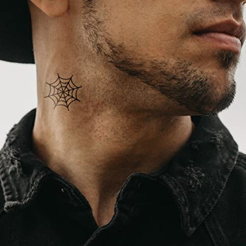 MyJagua Tattoo • Spider Web | 1-2 Wochen Tattoo | Auf Pflanzenbasis | Hautverträglich | Wasserfest | Neue Tattoo Technologie | Kein Klebe Tattoo