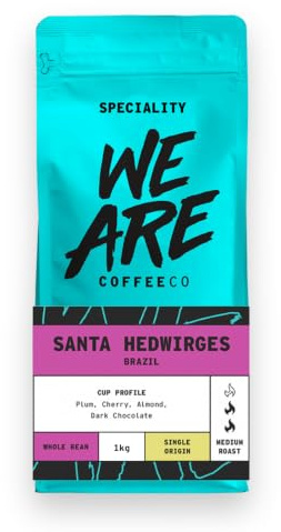We Are Coffee Co - Brazil - Fazenda Santa Hedwirges - Whole Bean 1kg | Medium Roast Coffee Beans | 100% Arabica | Freshly Roasted in the UK
