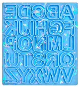 Olografico-Alfabeto Stampo Pendente Silicone Stampo Fai Da Te Lucido Lettera Forma Orecchino Portachiavi Cristallo Resina EPoxy Stampo DeCor