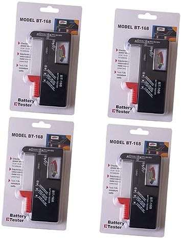 SUPVOX 4pcs Battery Capacity Tester Kit Voltage Voltmeter Read Power Household Battery Checker Tester