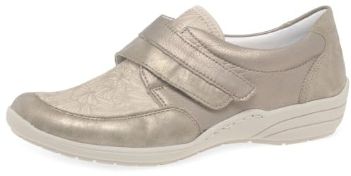 Remonte Women's Wide Fitting R7600 Stretch Adjustable Shoe (Pale Gold, UK Footwear Size System, Adult, Women, Numeric, Wide, 6)