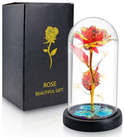 Lian Preserved Rose Lamp for Women Forever Flower Gift for Her | Romantic Birthday Gift Mother’s Day Flower Gift for Mom Valentine’s Day Anniversary Present