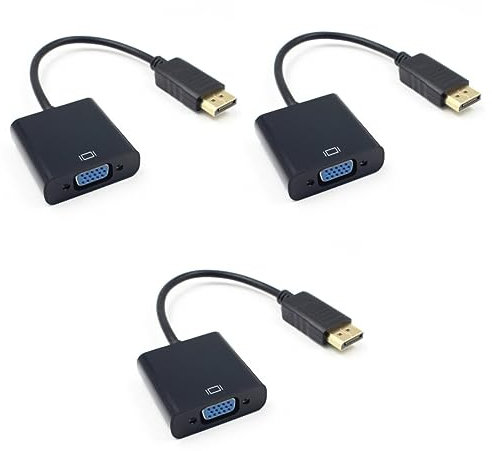 Gadpiparty 3St Adapter von Stecker auf VGA-Buchse Externer Grafikadapter USB-Video- P-Video-Konverter Multi-Display- 1080p-Videokonverter zum VGA- Notizbuch Kabel erröten