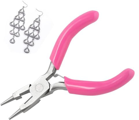 Pinza de perlas, pinza de joyería, herramientas para hacer joyas, alicates de punta redonda y cortador de alambre, suministros de fabricación de joyas, herramientas manuales para la reparación de