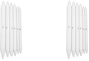 6 Stück Tortillon 6 Kunst-Zeichenwerkzeuge neues Urlaubsset breite saisonale Kunst