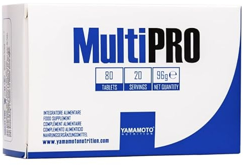 Yamàmoto MultiPro 80 compresse - multivitaminico completo e multi minerali- Il multivitaminico ad alto dosaggio per il tuo benessere fisico e mentale - Senza Lattosio