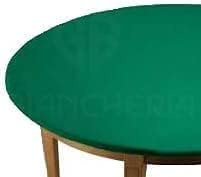Corredocasa Tovaglia Copritavolo Mollettone Salvatavolo Gommato con Elastico Perimetrale Verde/Bianco Gioco Poker Disponibile in Varie Misure (Rotondo diam 120 cm)