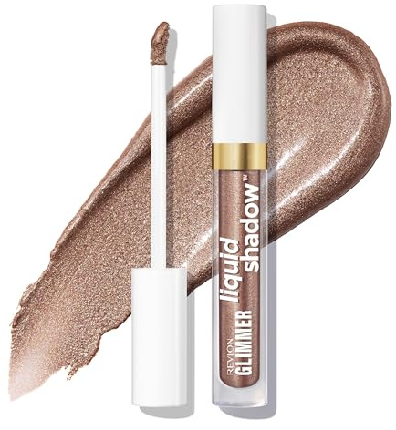 REVLON Glimmer Liquid Shadow – Sombra de Ojos Líquida Perlada en un solo Paso, 24H de Duración, Fórmula Ligera a Base de Agua, no Pegajosa y Oil‑resistant; no se Cuartea, Tono 201 ON CLOUD SHINE, 3g