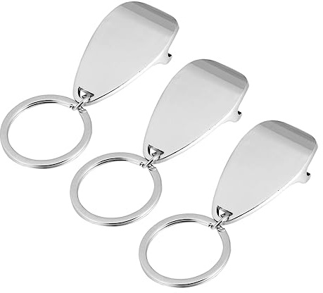 GALPADA Porte-clés Décapsuleur En Alliage Argenté, Lot De 3 Mini Ouvre-bouteilles Compacts, Polyvalents Pour Camping, Chasse Et Usage Quotidien