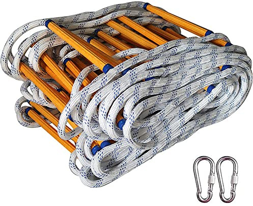 3-Meter Emergency Fire Escape Rope Ladder, Safety Ladder for Quick Escape, Soft Safety with Carabiners, Portable & Durable Fire Escape Solution