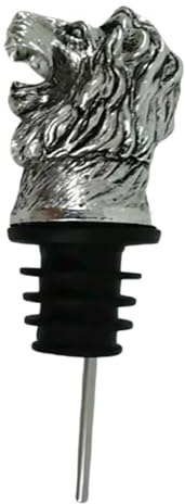Wine Pourer Stopper Wine Bottle Cap Head Shaped Made of Lightweight Alloy, Safe and Creative Design for Home and Party Use