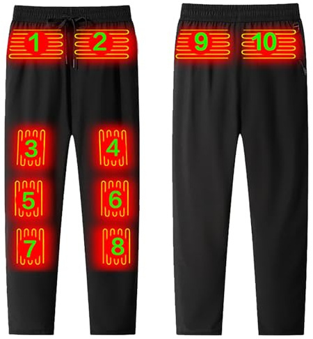 Vhersily 2025 Pantaloni Riscaldati Uomo Donna, Termici Elettricamente Pantaloni di Pile Pantalone Neve, Attrezzatura da Trekking per Jogging all'aperto Sci Ciclismo, Snowboard, Arrampicata, Pesca