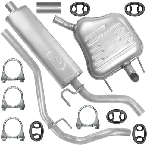 POLMOstrow Auspuff für Opel Vectra 3 III C 2002-2005 | Mitteltopf und Endtopf, Motoren: 1.6 - 1.8, Limousine