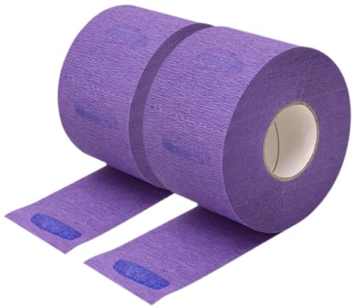 LABRIMP Tiras de Papel Elásticas Desechables para Cuello 2 Piezas Color Púrpura, Protección contra Tintes y Cabello Suelto, Accesorios Profesionales para Peluquería y Barbería,