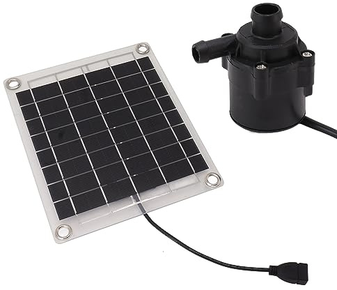 Kit di Pompe Acque Solare Sommersibili con Volume d Acqua e Interruttore Regolabili Energia Efficiente per Fontane Laghetti Vasche Uccelli Irrigazione