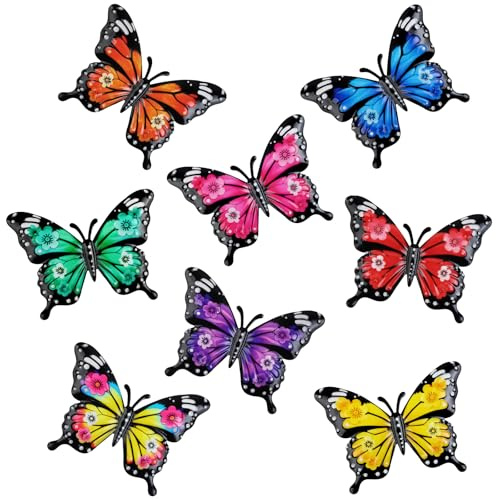 3D Metal Butterfly Wall Decor Lifelike Metal Butterflies Outdoor Wall Art