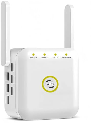 2026 WiFi Extender, WiFi Signal Booster Cover up to 9800 sq.ft for Home, New Gen Faster Internet Extender WiFi Booster w/Ethernet Port, Wireless WiFi Repeater Works with 99% Router（White）