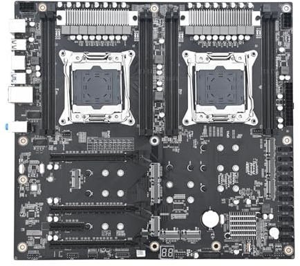 Carte Mere pc Carte mère Fit for JINGSHA X99 Dual CPU LGA 2011 v3 10*SATA 8*NVMe Serveur NAS Station de Travail Double Xeon lga2011-3