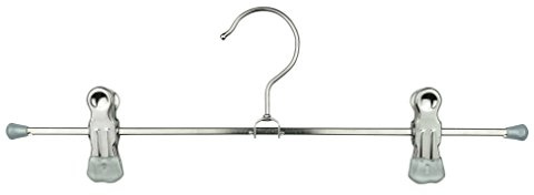 MAWA 0501015052 10 x Hosen - Rock - Kilt Kinder Kleiderbügel Stop and Go Clips 30 cm silber