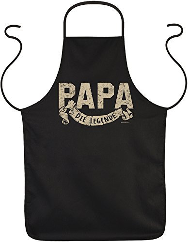 Goodman Design ® Schürze Papa die Legende perfektes Vatertagsgeschenk Grillschürze Vatertag Vater Papa Dad Paps Geschenk Grill Schürze Geburtstag