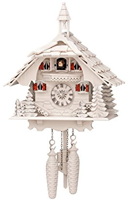 Engstler Quarz Kuckucksuhr Schwarzwaldhaus mit Musik