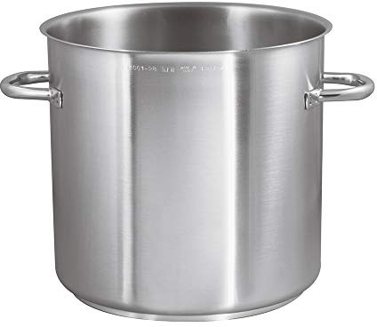 Paderno Serie 1000 - Pentola Grande in Acciaio Inox 18/10 - Ø 28 cm, Altezza 16,5 cm, 17 Litri, per Induzione