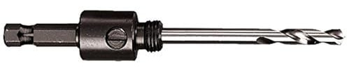 Starrett A1E Hole Saws Arbor - 14-30mm Quick Hitch Screw Thread Hex Shank Arbor with 13mm Longer High-Speed Steel Pilot Drill - Quick Change Mandrel