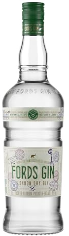 Fords Gin London Dry Gin 0,7 l - 45% Vol. | Preisgekrönter Gin für Cocktail-Fans & Bartender; Leichte Süße und voller Geschmack aus Wacholder, Koriander und Zitrusölen