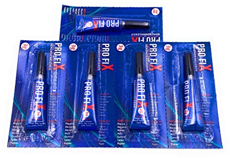 PRO FIX Sekundenkleber 5x 3g Tube Tuben EXTRA STARK Glas,Keramik, Holz, Metall (15 Gramm)