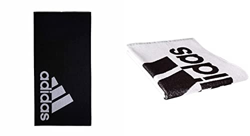 adidas Unisex Swim L Handtuch, Black/White, One Size