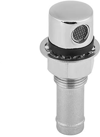 Fydun Boat Fuel Vent Stainless Steel Marine Gas Tank Vent Silver with Mounting Gasket Hardware Fitting