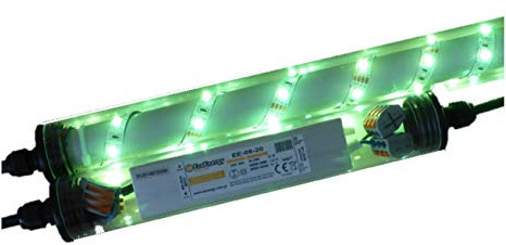 Led Gabionen Licht Beleuchtung LED 2x1,0m länge 360° Farbe grün Außenbeleuchtung Steinmauer Garten Anschluß 230 Volt über offene Kabelenden