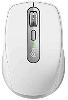 Logitech MX Anywhere 3 Compact Performance Mouse â€“ Wireless, Magnetic Scrolling, Ergonomic, 4000DPI Sensor, Custom Buttons, USB-C, Bluetooth, Apple Mac, IPad, Windows PC, Linux, Chrome - PALE GREY