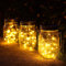 Luci Solari Giardino - 3 Pezzi Lampada 30 LED da Esterno Impermeabile barattolo Natale Feste Camera da Letto Decorazioni (Bianco caldo)