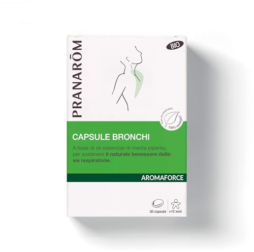 PRANAROM - Aromaforce - Cápsulas Bronquios - Salud Respiratoria - Con Aceites Esenciales 100% BIO - 30 Cápsulas