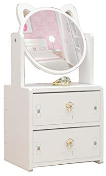 Verve Jelly Schmuckkästchen mit Spiegel, Schmuckkasten mit 2 Ebenen, Schmuckbox mit 2 Schubladen, Schmuckaufbewahrung, Geschenk für Ihre Liebsten