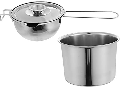 Angoily Melting Pot Pot Cookware Stainless Steel for Chocolate Butter Cheese Milk Wax Easy Clean and Heat Resistant