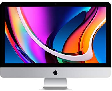 2020 Apple iMac with 3.3GHz Intel Core i5 (27-inch, 8GB RAM, 512GB SSD) (QWERTY English) Silver (Renewed)