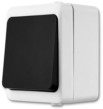 REV AquaMini - Interruptor de interruptor para habitación húmeda, 35 por ciento menos volumen, IP54, superficie de color gris
