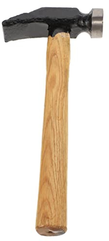 Martello Tack Manico in Legno, Martello per Riparazione Scarpe | Struttura in Ferro, Impugnatura Antiscivolo e Resistente All'usura, Utensile Compatto per Lavorazioni Calzature