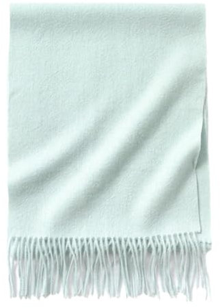 Dvbfufv Winter Damen Lange Kaschmir Schal Frauen Luxus Kaschmir Schal Damen Warm Dicke Weiche Solide Schal Wrap, hellblau, One size