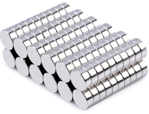 KOBOKO 100 Stück Neodym Magnete, 4×2mm Mini Magnete, Stark, Magneten zum Basteln, Magnets für Whiteboard, Pinnwand, Magnettafel Bänder, und Vieles Mehr