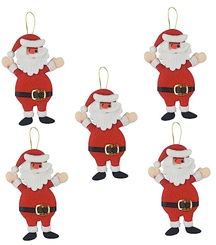 Yardenfun 5St Weihnachtsbaum-Anhänger fühlte den Weihnachtsmann scrump plüsch Weihnachtsdekorationen Christbaumschmuck Weihnachtsanhänger zum Aufhängen Weihnachtsschmuck Tuch Zubehör Stoff